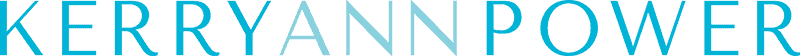 Kerry Ann Power text in blue letters